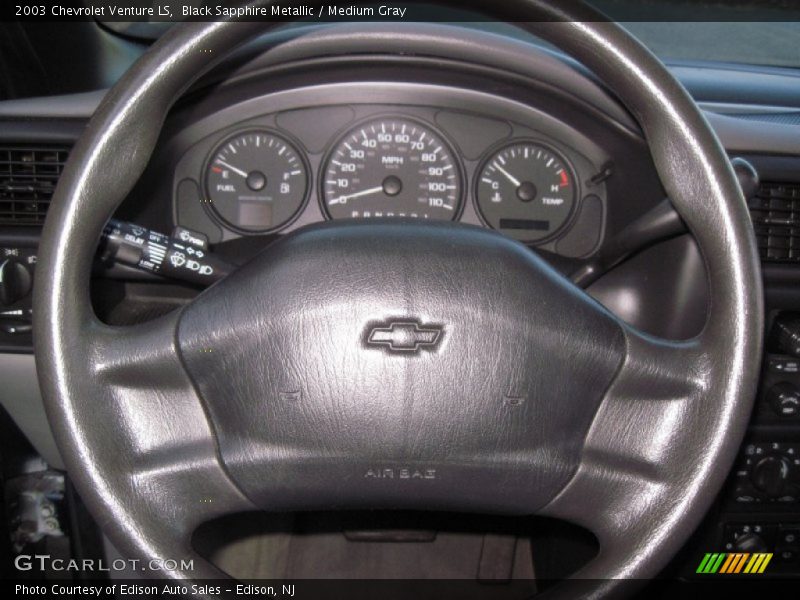 Black Sapphire Metallic / Medium Gray 2003 Chevrolet Venture LS