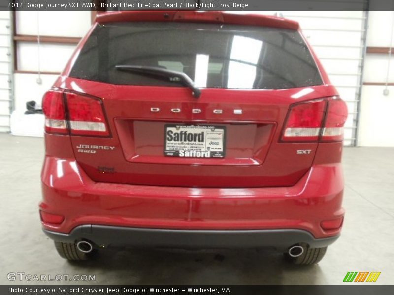 Brilliant Red Tri-Coat Pearl / Black/Light Frost Beige 2012 Dodge Journey SXT AWD