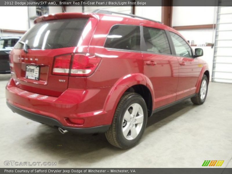 Brilliant Red Tri-Coat Pearl / Black/Light Frost Beige 2012 Dodge Journey SXT AWD