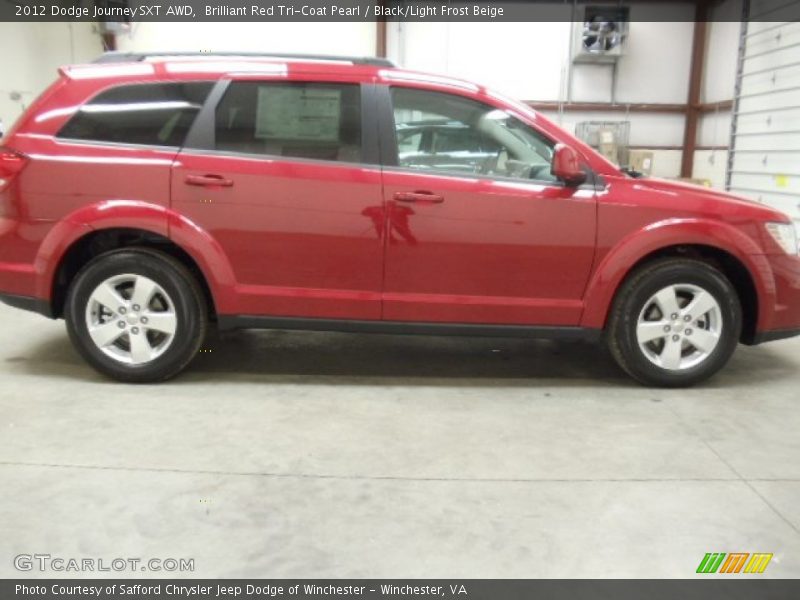 Brilliant Red Tri-Coat Pearl / Black/Light Frost Beige 2012 Dodge Journey SXT AWD