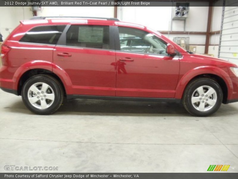 Brilliant Red Tri-Coat Pearl / Black/Light Frost Beige 2012 Dodge Journey SXT AWD