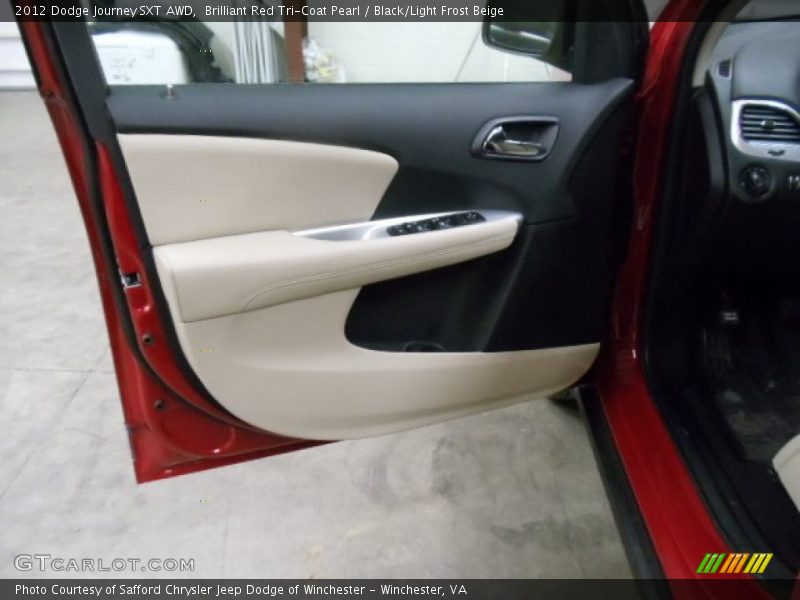 Brilliant Red Tri-Coat Pearl / Black/Light Frost Beige 2012 Dodge Journey SXT AWD