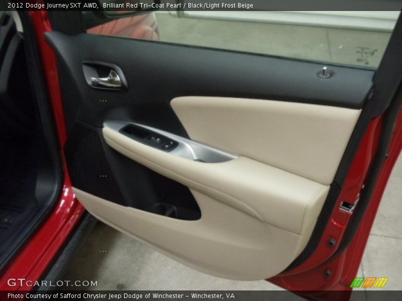 Brilliant Red Tri-Coat Pearl / Black/Light Frost Beige 2012 Dodge Journey SXT AWD