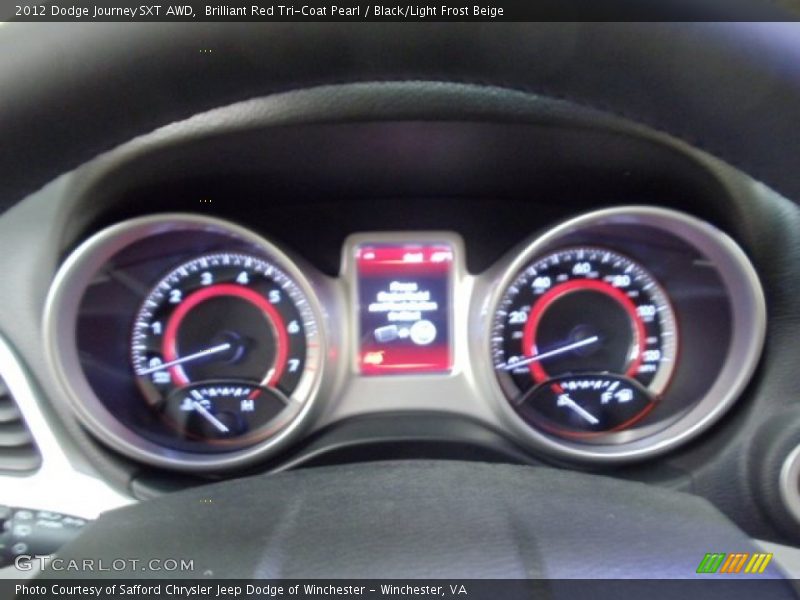 Brilliant Red Tri-Coat Pearl / Black/Light Frost Beige 2012 Dodge Journey SXT AWD