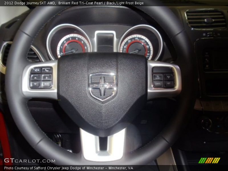 Brilliant Red Tri-Coat Pearl / Black/Light Frost Beige 2012 Dodge Journey SXT AWD
