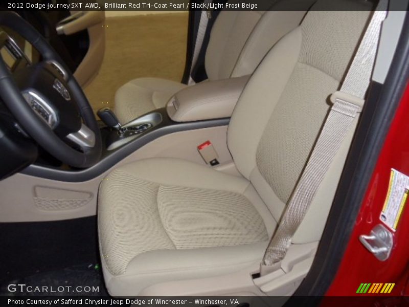 Brilliant Red Tri-Coat Pearl / Black/Light Frost Beige 2012 Dodge Journey SXT AWD