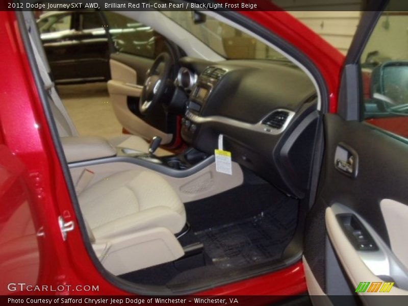 Brilliant Red Tri-Coat Pearl / Black/Light Frost Beige 2012 Dodge Journey SXT AWD