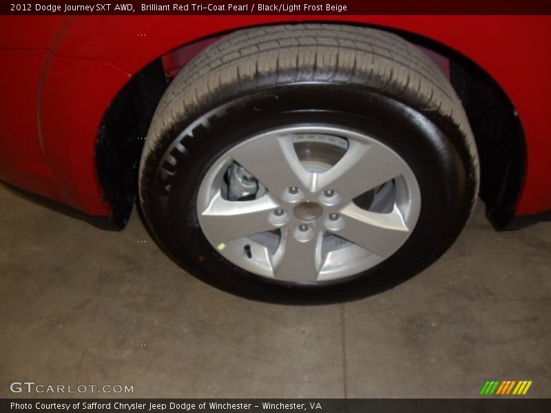 Brilliant Red Tri-Coat Pearl / Black/Light Frost Beige 2012 Dodge Journey SXT AWD