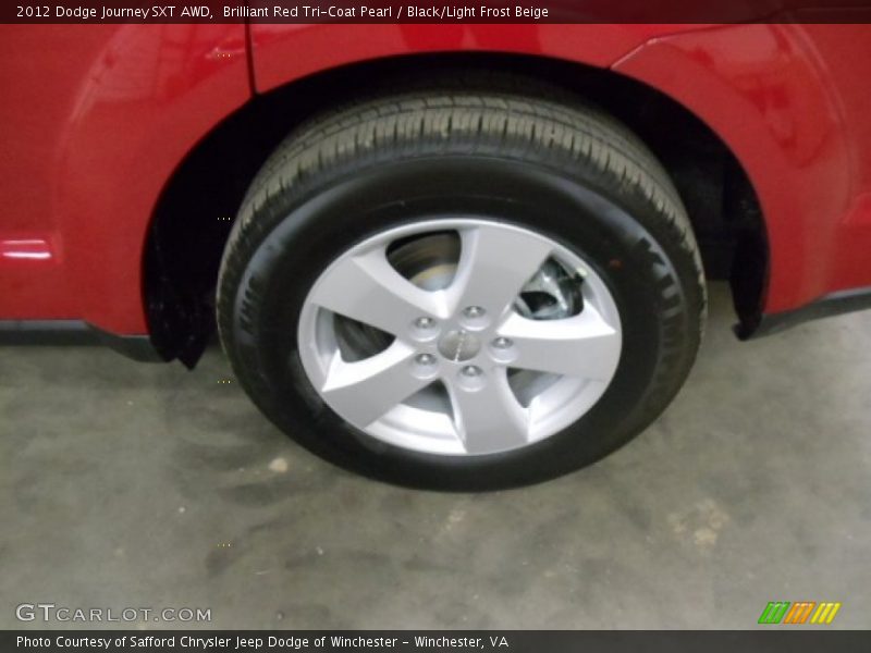 Brilliant Red Tri-Coat Pearl / Black/Light Frost Beige 2012 Dodge Journey SXT AWD