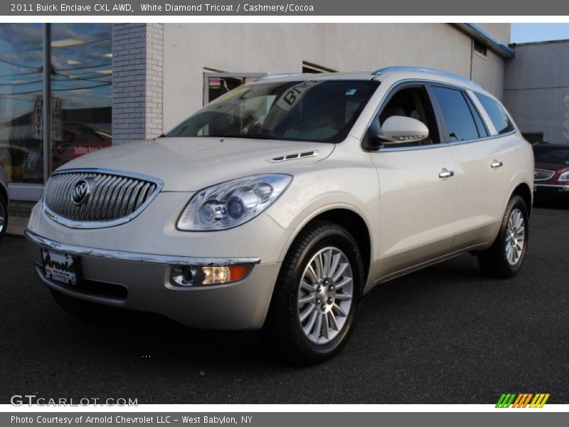 White Diamond Tricoat / Cashmere/Cocoa 2011 Buick Enclave CXL AWD