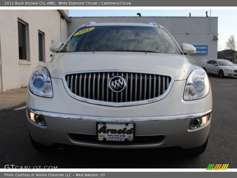 White Diamond Tricoat / Cashmere/Cocoa 2011 Buick Enclave CXL AWD