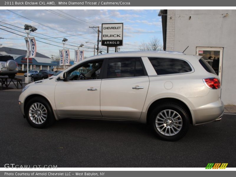 White Diamond Tricoat / Cashmere/Cocoa 2011 Buick Enclave CXL AWD