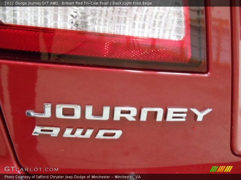 Brilliant Red Tri-Coat Pearl / Black/Light Frost Beige 2012 Dodge Journey SXT AWD