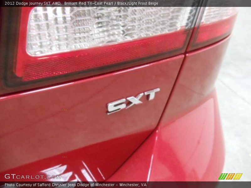 Brilliant Red Tri-Coat Pearl / Black/Light Frost Beige 2012 Dodge Journey SXT AWD