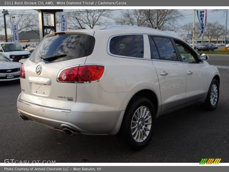 White Diamond Tricoat / Cashmere/Cocoa 2011 Buick Enclave CXL AWD