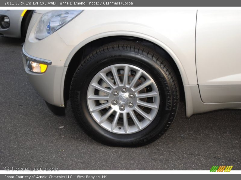 White Diamond Tricoat / Cashmere/Cocoa 2011 Buick Enclave CXL AWD