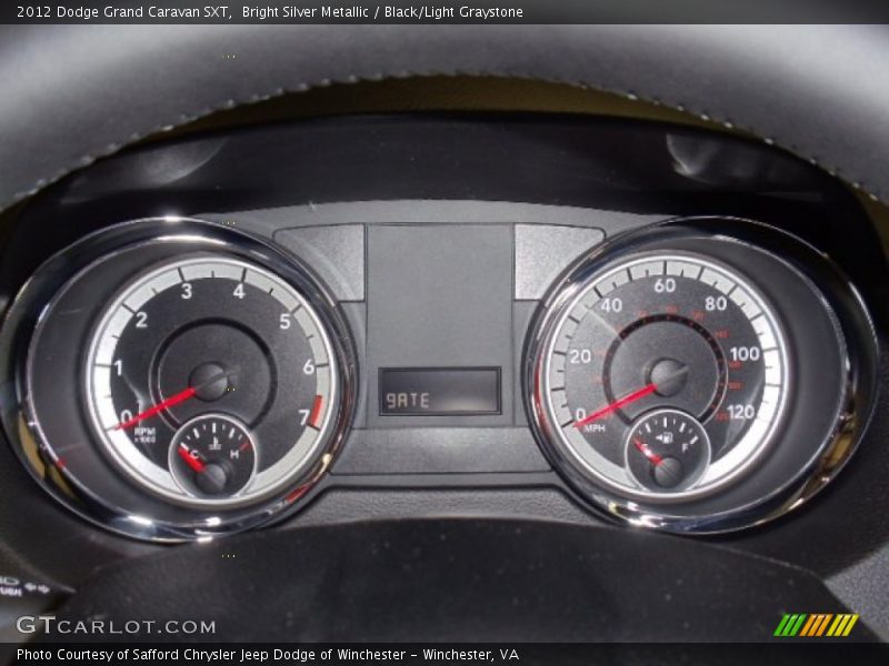 Bright Silver Metallic / Black/Light Graystone 2012 Dodge Grand Caravan SXT