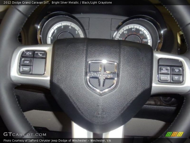 Bright Silver Metallic / Black/Light Graystone 2012 Dodge Grand Caravan SXT