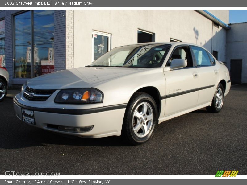 White / Medium Gray 2003 Chevrolet Impala LS