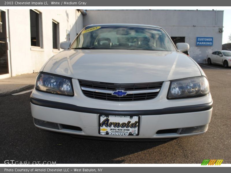 White / Medium Gray 2003 Chevrolet Impala LS