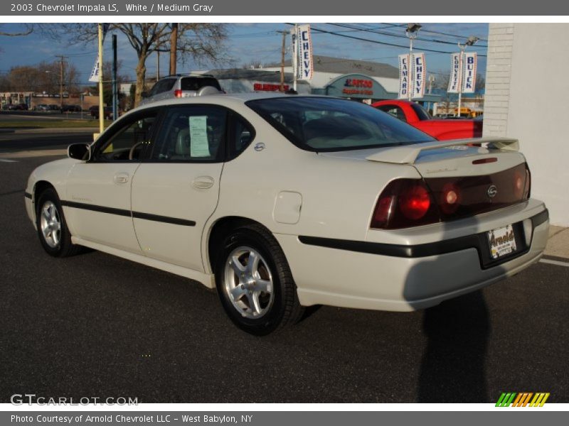 White / Medium Gray 2003 Chevrolet Impala LS