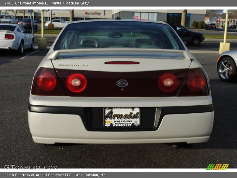 White / Medium Gray 2003 Chevrolet Impala LS