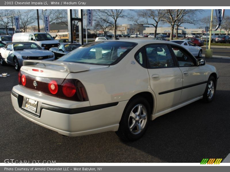 White / Medium Gray 2003 Chevrolet Impala LS