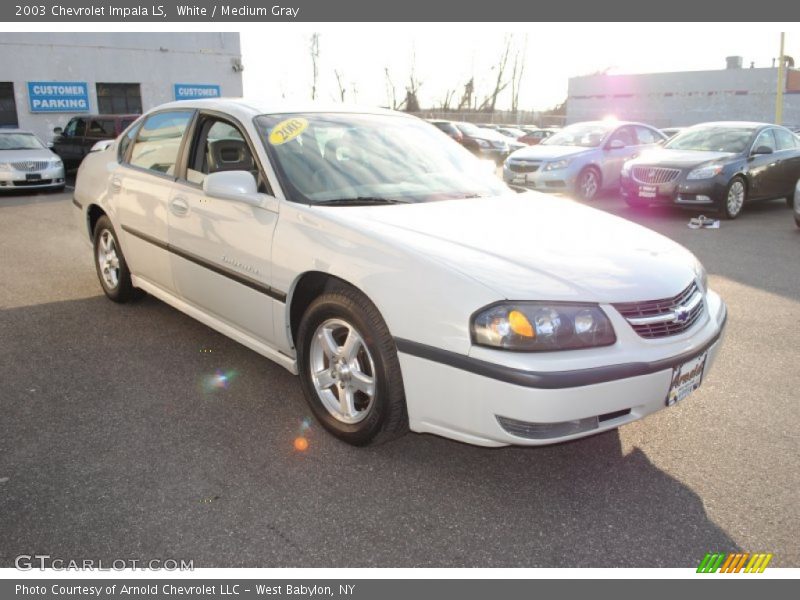 White / Medium Gray 2003 Chevrolet Impala LS
