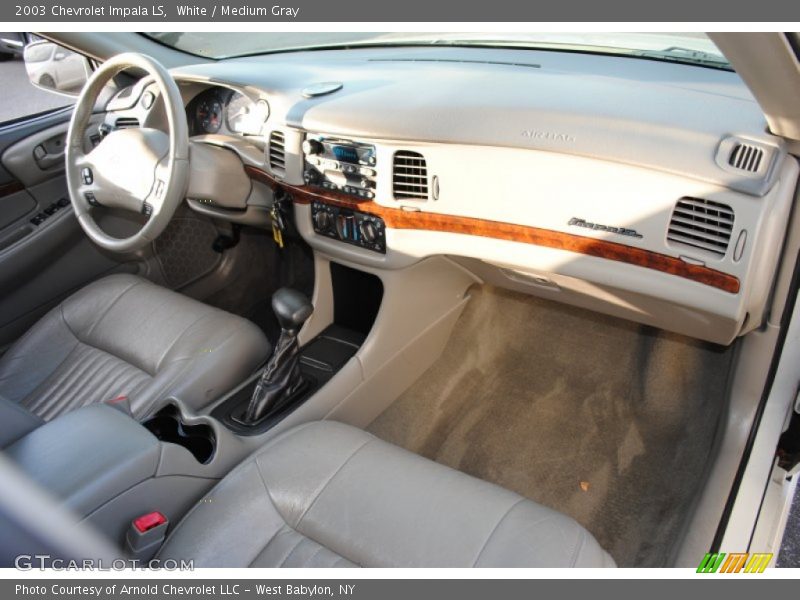White / Medium Gray 2003 Chevrolet Impala LS