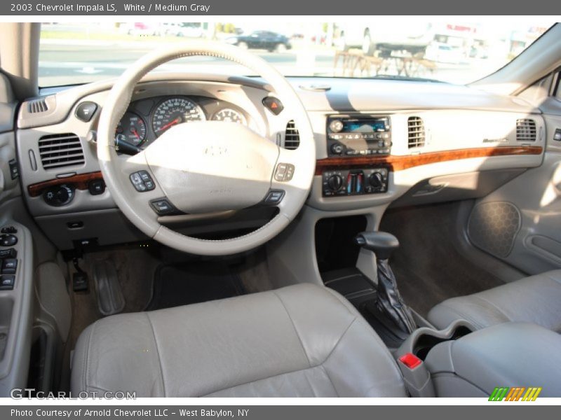 White / Medium Gray 2003 Chevrolet Impala LS