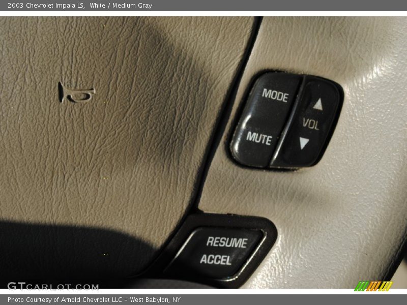 White / Medium Gray 2003 Chevrolet Impala LS