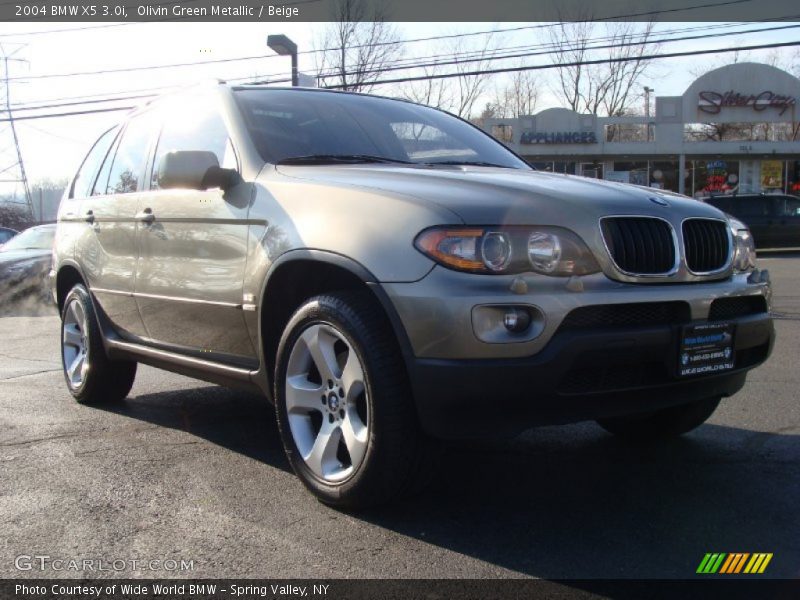 Olivin Green Metallic / Beige 2004 BMW X5 3.0i