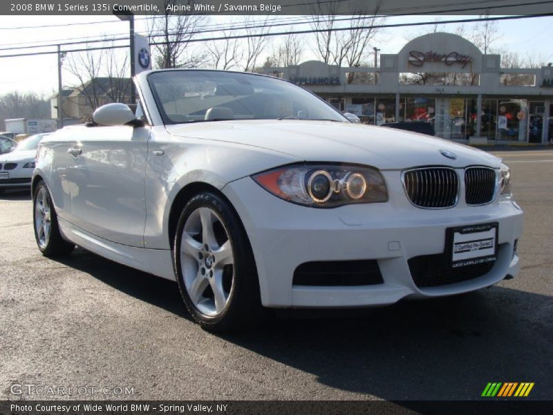 Alpine White / Savanna Beige 2008 BMW 1 Series 135i Convertible