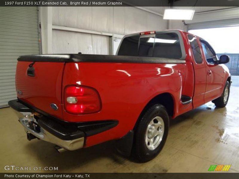 Bright Red / Medium Graphite 1997 Ford F150 XLT Extended Cab