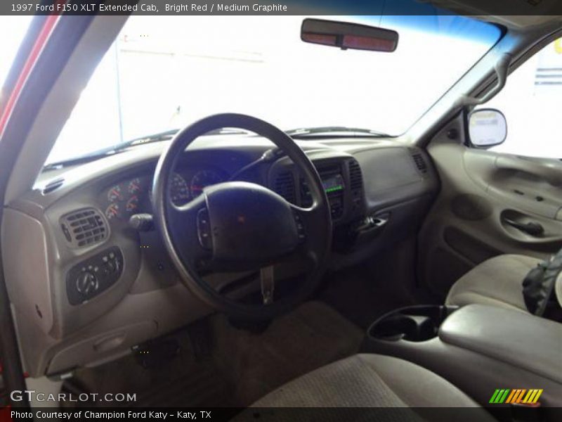 Bright Red / Medium Graphite 1997 Ford F150 XLT Extended Cab
