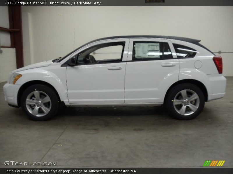 Bright White / Dark Slate Gray 2012 Dodge Caliber SXT