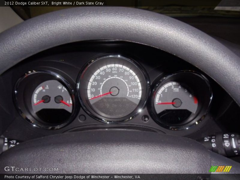 Bright White / Dark Slate Gray 2012 Dodge Caliber SXT