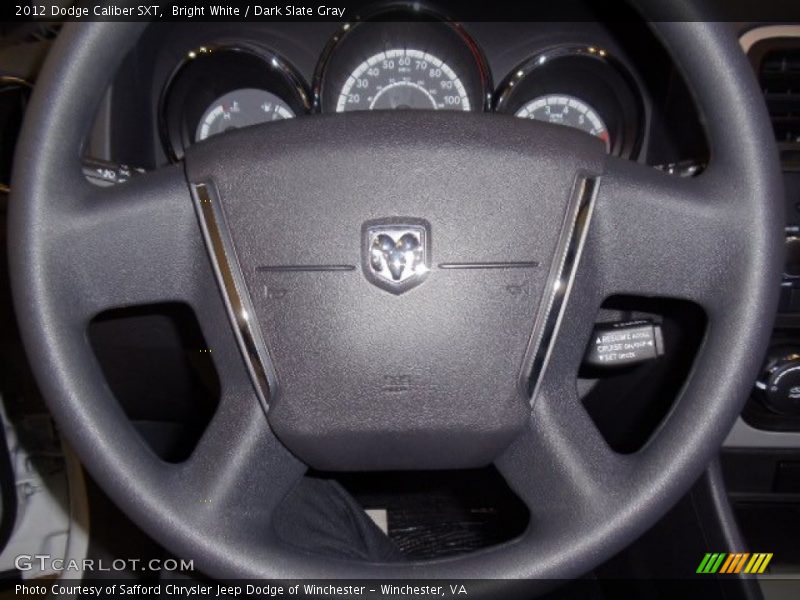 Bright White / Dark Slate Gray 2012 Dodge Caliber SXT