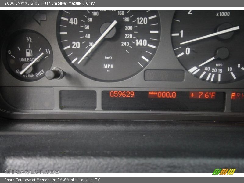 Titanium Silver Metallic / Grey 2006 BMW X5 3.0i