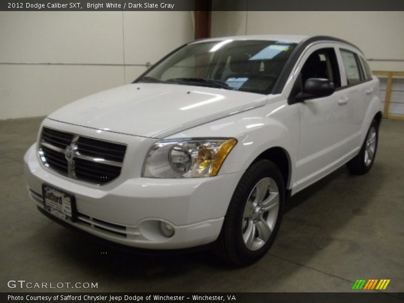 Bright White / Dark Slate Gray 2012 Dodge Caliber SXT
