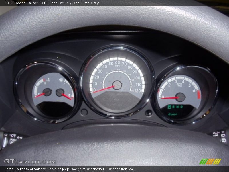 Bright White / Dark Slate Gray 2012 Dodge Caliber SXT