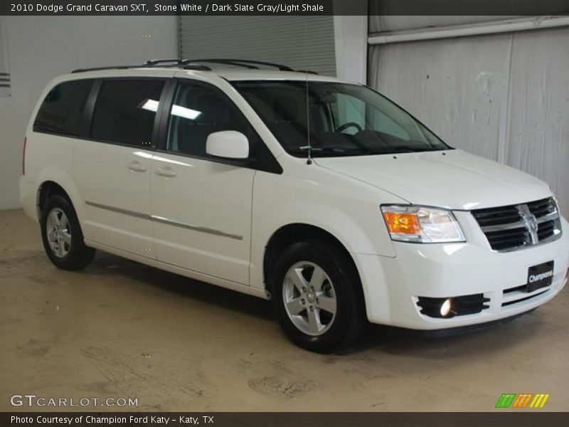 Stone White / Dark Slate Gray/Light Shale 2010 Dodge Grand Caravan SXT