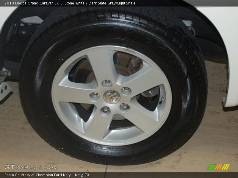 Stone White / Dark Slate Gray/Light Shale 2010 Dodge Grand Caravan SXT