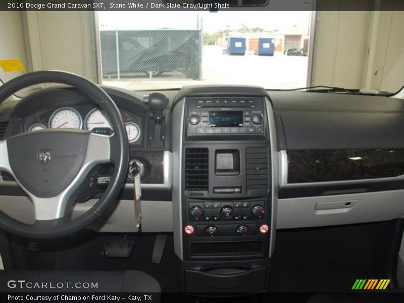 Stone White / Dark Slate Gray/Light Shale 2010 Dodge Grand Caravan SXT