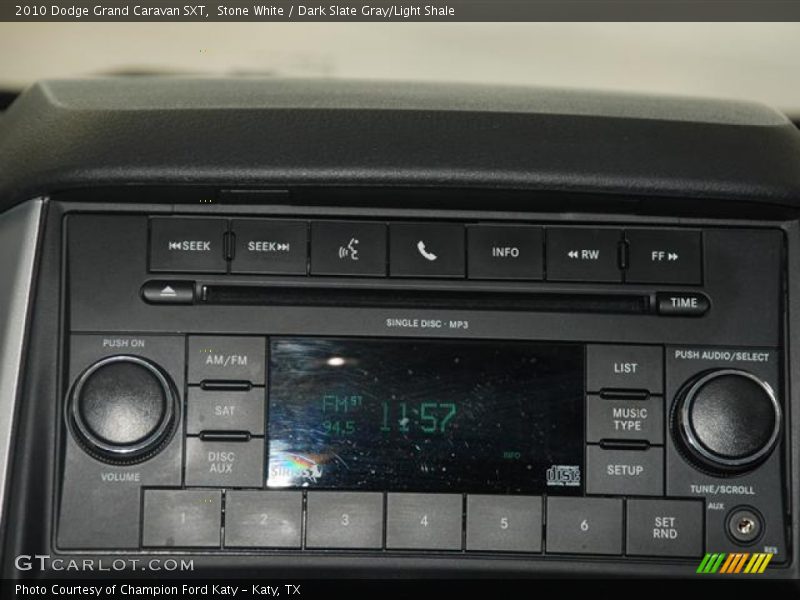 Stone White / Dark Slate Gray/Light Shale 2010 Dodge Grand Caravan SXT