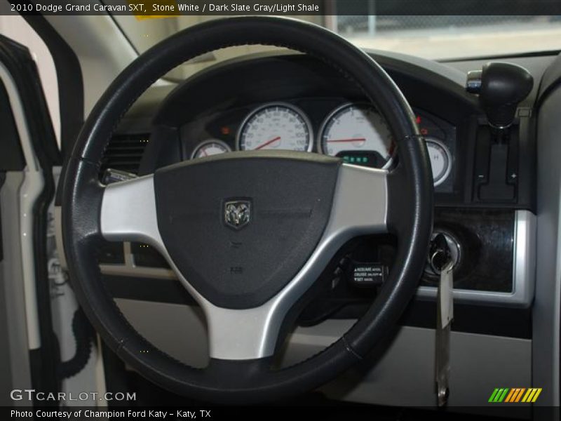 Stone White / Dark Slate Gray/Light Shale 2010 Dodge Grand Caravan SXT