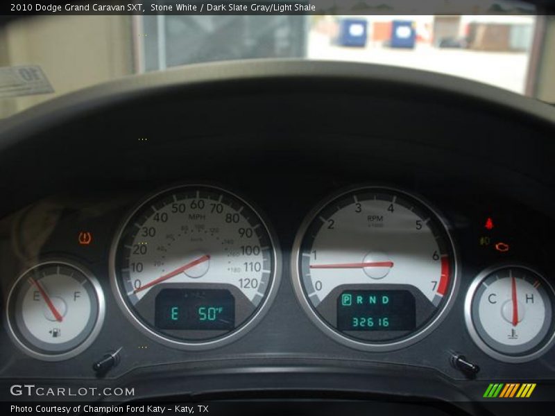 Stone White / Dark Slate Gray/Light Shale 2010 Dodge Grand Caravan SXT