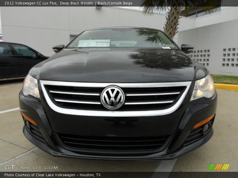 Deep Black Metallic / Black/Cornsilk Beige 2012 Volkswagen CC Lux Plus