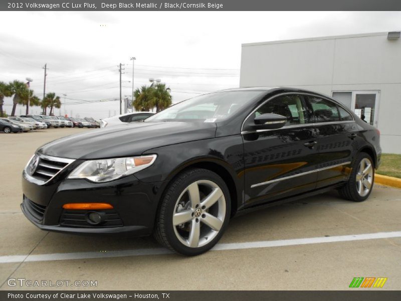 Deep Black Metallic / Black/Cornsilk Beige 2012 Volkswagen CC Lux Plus
