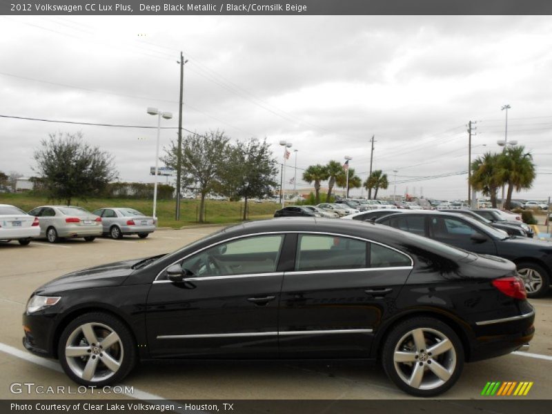 Deep Black Metallic / Black/Cornsilk Beige 2012 Volkswagen CC Lux Plus